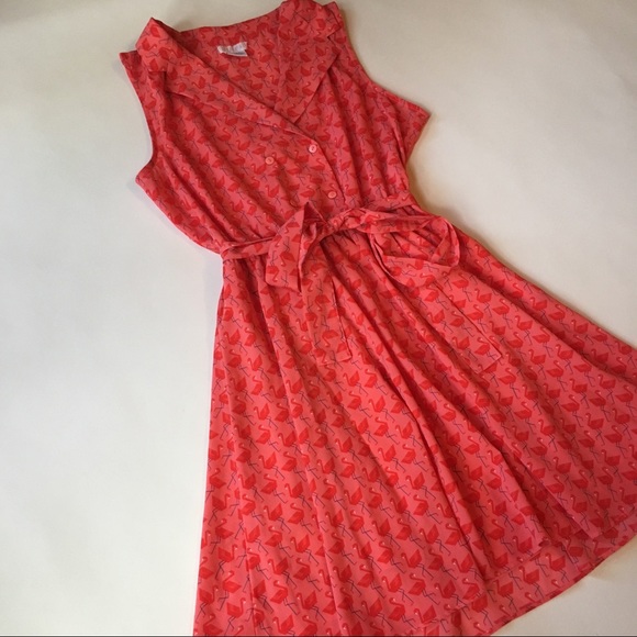 UO Cooperative Daisy Wrap Dress in Flamingo Print - Picture 4 of 7